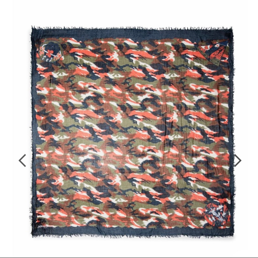 Zadig Voltaire camo scarf